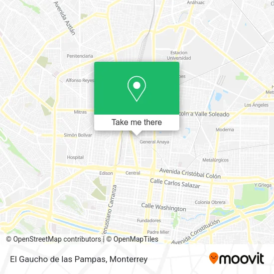 Mapa de El Gaucho de las Pampas