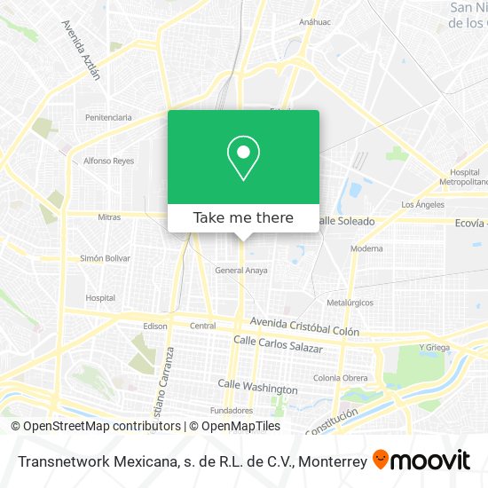 Transnetwork Mexicana, s. de R.L. de C.V. map