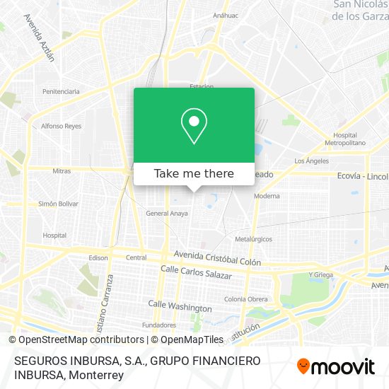 SEGUROS INBURSA, S.A., GRUPO FINANCIERO INBURSA map