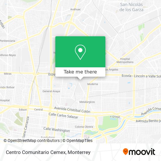 Centro Comunitario Cemex map