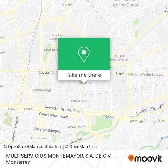 Mapa de MULTISERVICIOS MONTEMAYOR, S.A. DE C.V.