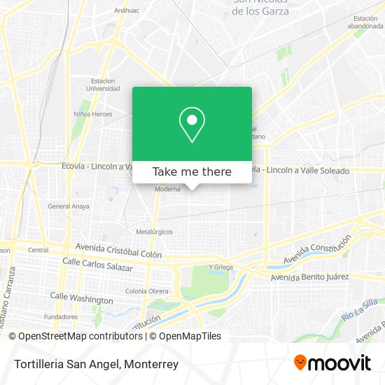 Mapa de Tortilleria San Angel
