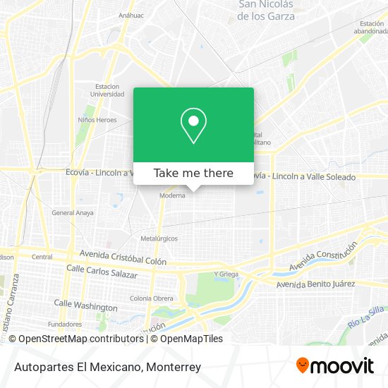 Autopartes El Mexicano map