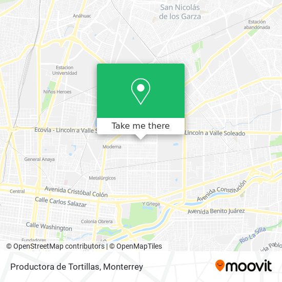 Productora de Tortillas map