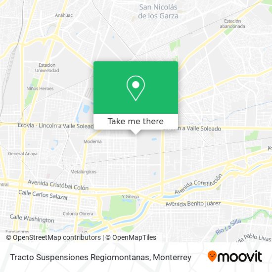 Tracto Suspensiones Regiomontanas map