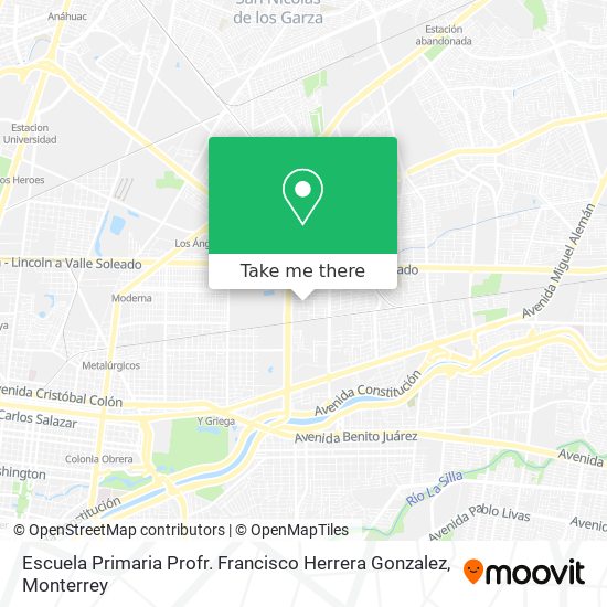 Mapa de Escuela Primaria Profr. Francisco Herrera Gonzalez