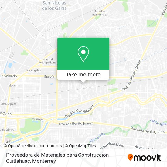 Proveedora de Materiales para Construccion Cuitlahuac map
