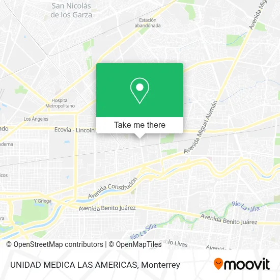 UNIDAD MEDICA LAS AMERICAS map