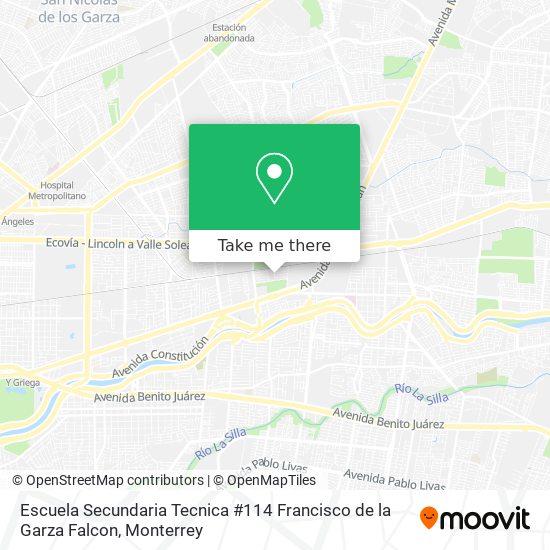 Escuela Secundaria Tecnica #114 Francisco de la Garza Falcon map
