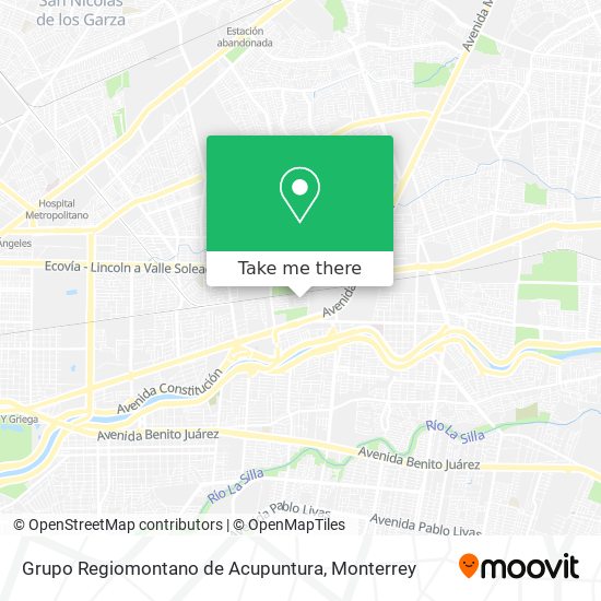 Mapa de Grupo Regiomontano de Acupuntura