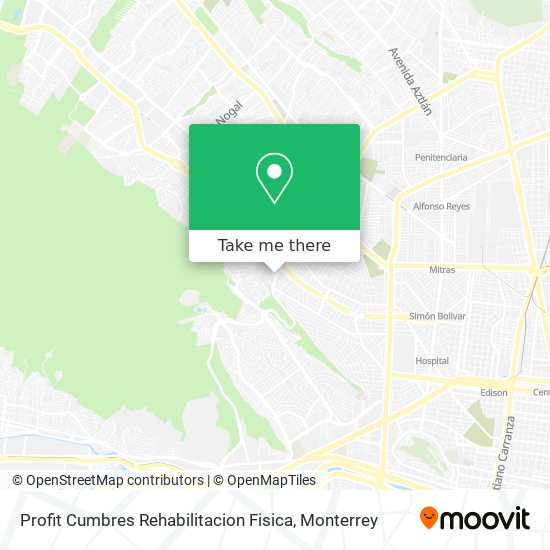 Profit Cumbres Rehabilitacion Fisica map
