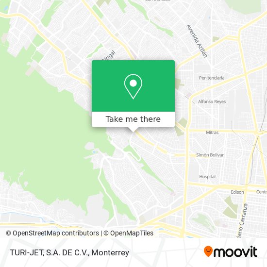 Mapa de TURI-JET, S.A. DE C.V.