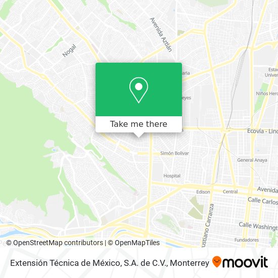 Extensión Técnica de México, S.A. de C.V. map