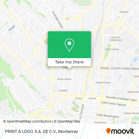 PRINT A LOGO, S.A. DE C.V. map