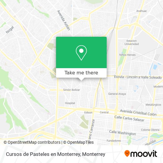 Cursos de Pasteles en Monterrey map