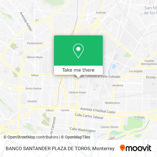 BANCO SANTANDER PLAZA DE TOROS map