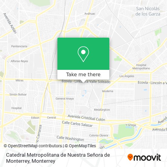 Mapa de Catedral Metropolitana de Nuestra Señora de Monterrey