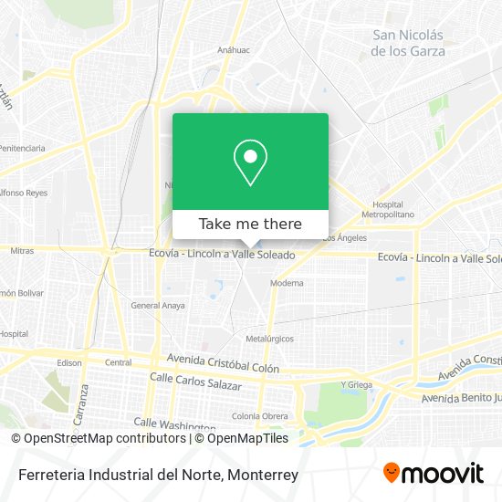 Mapa de Ferreteria Industrial del Norte
