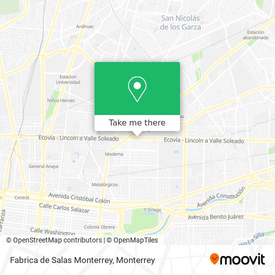 Fabrica de Salas Monterrey map
