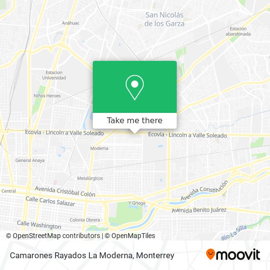 Mapa de Camarones Rayados La Moderna