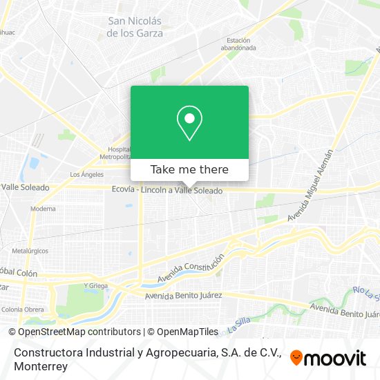 Constructora Industrial y Agropecuaria, S.A. de C.V. map