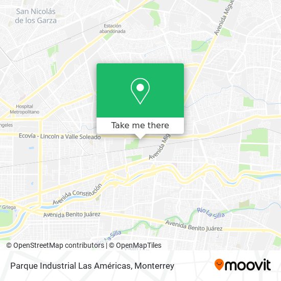 Parque Industrial Las Américas map