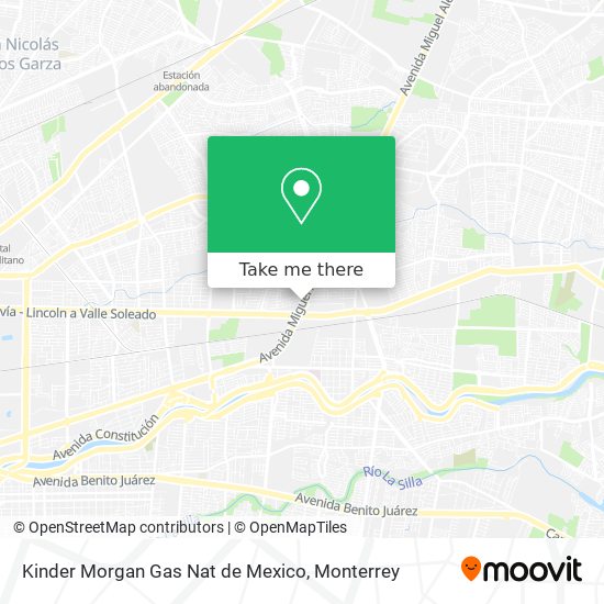 Kinder Morgan Gas Nat de Mexico map