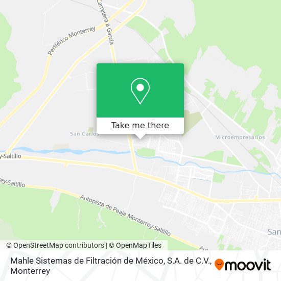 Mapa de Mahle Sistemas de Filtración de México, S.A. de C.V.