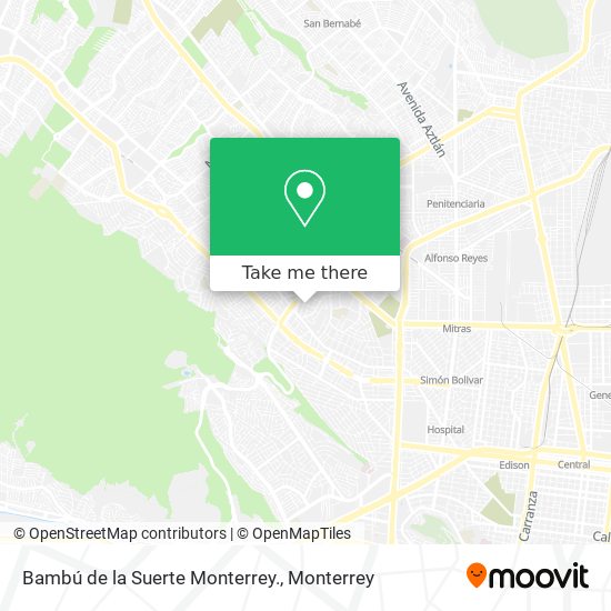 Bambú de la Suerte Monterrey. map