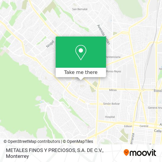 METALES FINOS Y PRECIOSOS, S.A. DE C.V. map