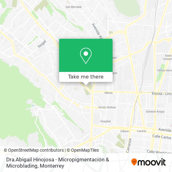 Mapa de Dra.Abigail Hinojosa - Micropigmentación & Microblading