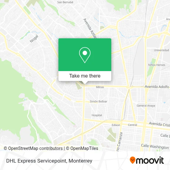 DHL Express Servicepoint map