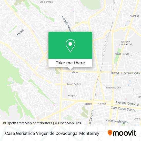 Mapa de Casa Geriátrica Virgen de Covadonga