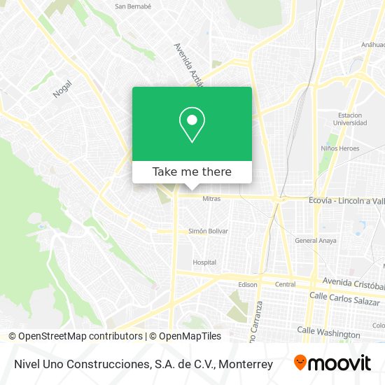 Nivel Uno Construcciones, S.A. de C.V. map
