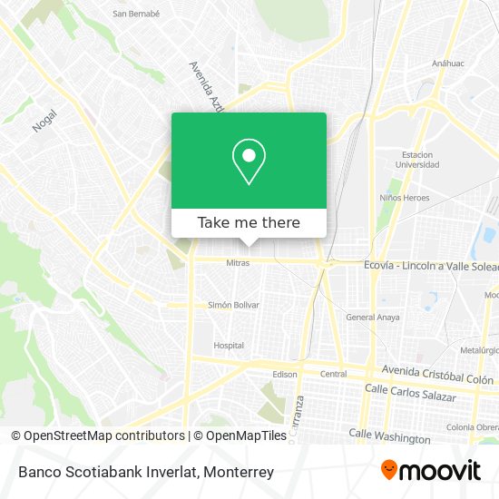 Banco Scotiabank Inverlat map