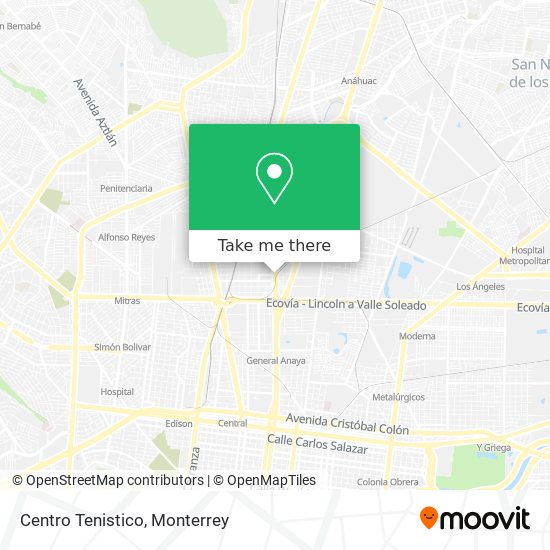 Mapa de Centro Tenistico
