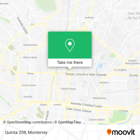 Quinta 208 map