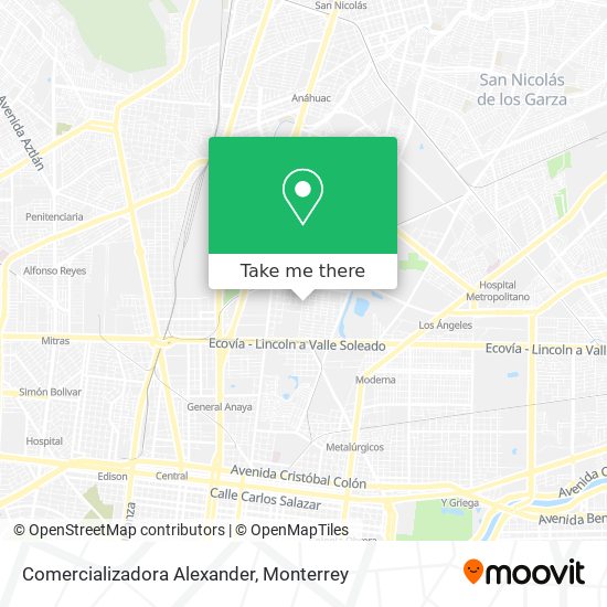 Mapa de Comercializadora Alexander