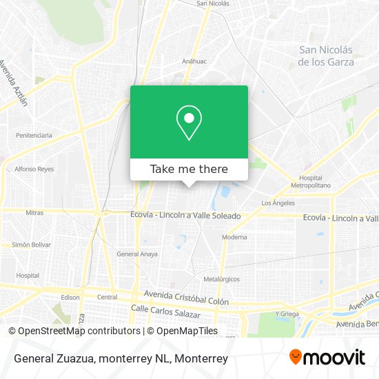 General Zuazua, monterrey NL map