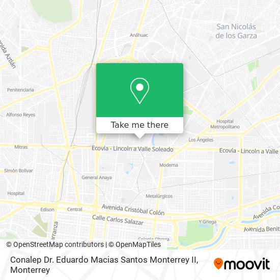 Conalep Dr. Eduardo Macias Santos Monterrey II map
