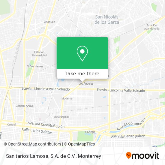 Mapa de Sanitarios Lamosa, S.A. de C.V.