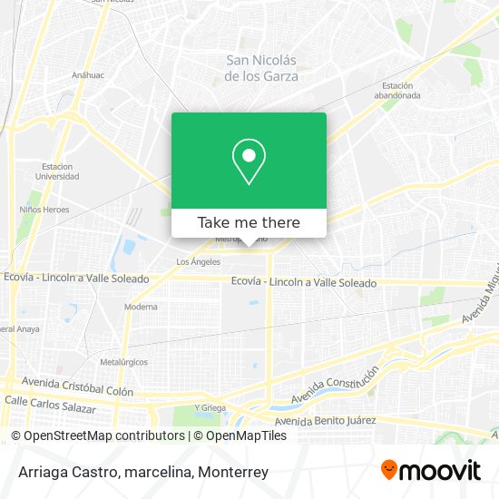 Mapa de Arriaga Castro, marcelina