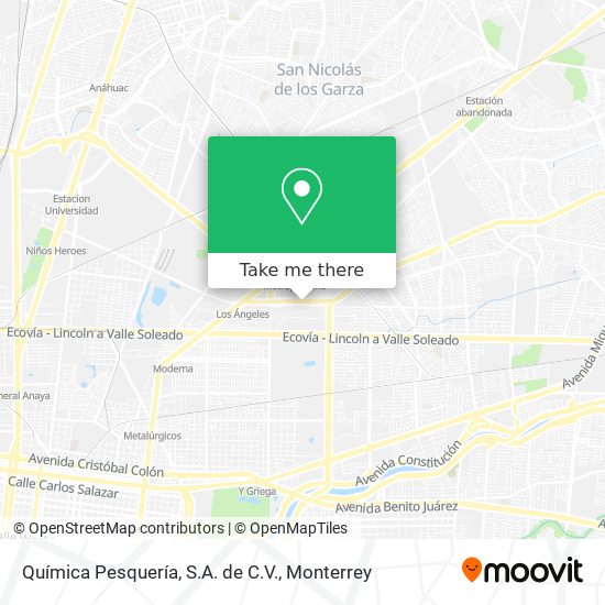 Mapa de Química Pesquería, S.A. de C.V.