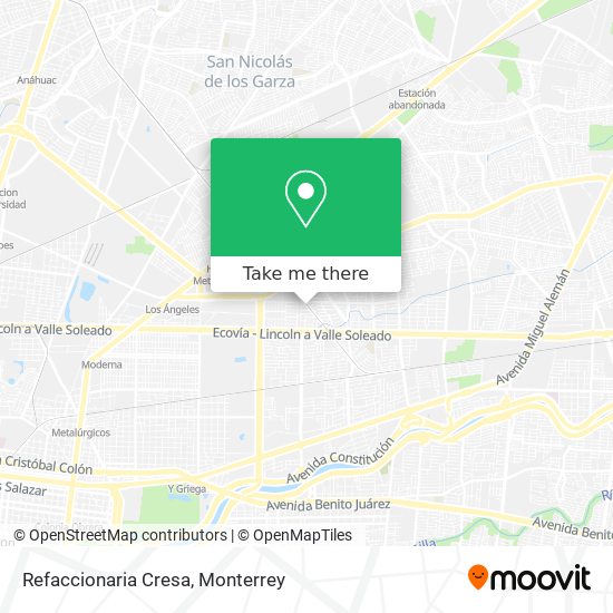 Mapa de Refaccionaria Cresa