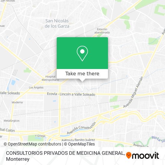 CONSULTORIOS PRIVADOS DE MEDICINA GENERAL map