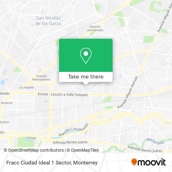 Fracc Ciudad Ideal 1 Sector map