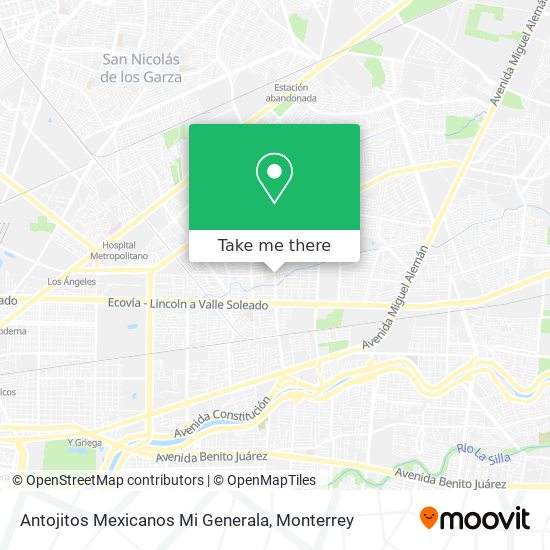 Antojitos Mexicanos Mi Generala map