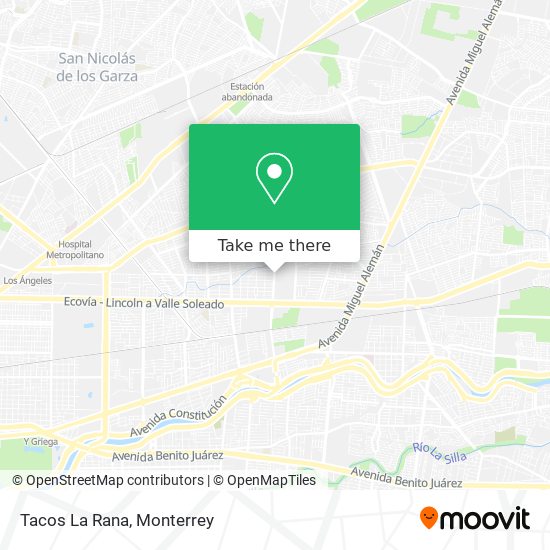 Mapa de Tacos La Rana