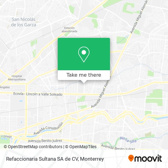 Refaccionaria Sultana SA de CV map
