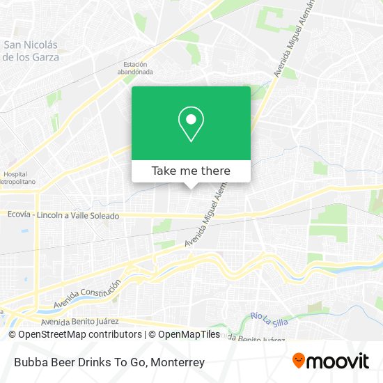 Mapa de Bubba Beer Drinks To Go